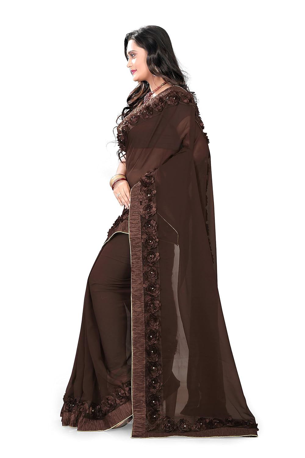riva enterprise women's georgette saree