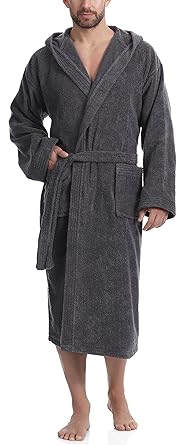 Ladeheid Herren Frottee Bademantel aus 100% Baumwolle LA40-101