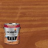 Olympic Maximum 1 gal Redwood Semi-Transparent Wood Stain &amp; Sealer in One | Deck, Fence &amp; Siding Stain, Waterproofing UV Protection, Low VOC, Exterior