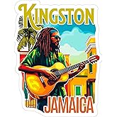 Kingston Jamaica Sticker 4 Inch - Waterproof Vinyl Decal for Laptop Water Bottle Car Tumbler - Durable Aesthetic Long-Lasting Stickers for Adults ID44990