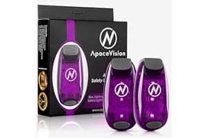 APACE VISION LED Safety Light (2 Pack) - Clip On Strobe/Running Lights for Runners, Dog, Bike, Walking, Boat, Kayak, Stroller and More - High Visibility Accessories for Your Reflective Gear, Bicycle