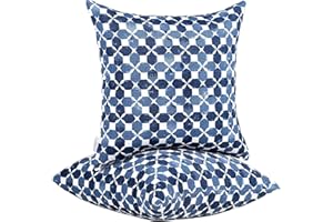 XXPILOS Outdoor Pillow Covers, Outdoor Lumbar Pillow Covers Outdoor Pillows Case 2PCS Waterproof Outdoor Pillow Covers 18x18 Inch Home Decor for Furniture Patio Couch Bed Sofa Bedroom
