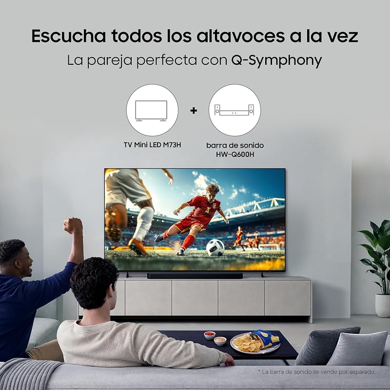 Smart TV Mini LED M73H 4K de 75 polegadas com Vision AI Companion, AI Football TV Plus Mode, Desporto, Cinema e Gaming