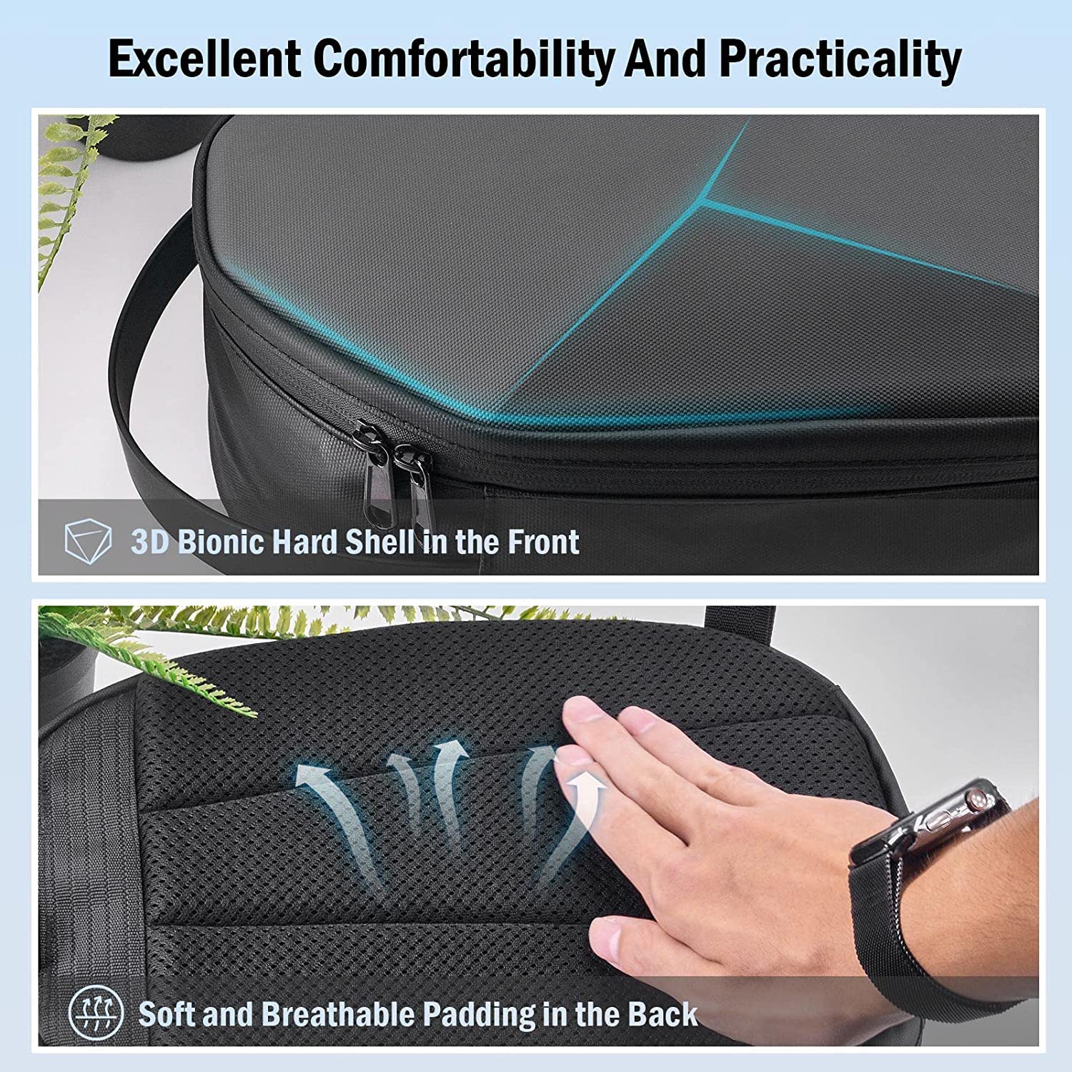 Hard Carrying Case for Oculus Meta Quest 3S/Qust 3/Quest 2/Vision Pro, Elite Strap Version/KIWI/BOBOVR Head Strap, VR Headset and Touch Controller Accessories, Full Protection for Travel/Home Storage