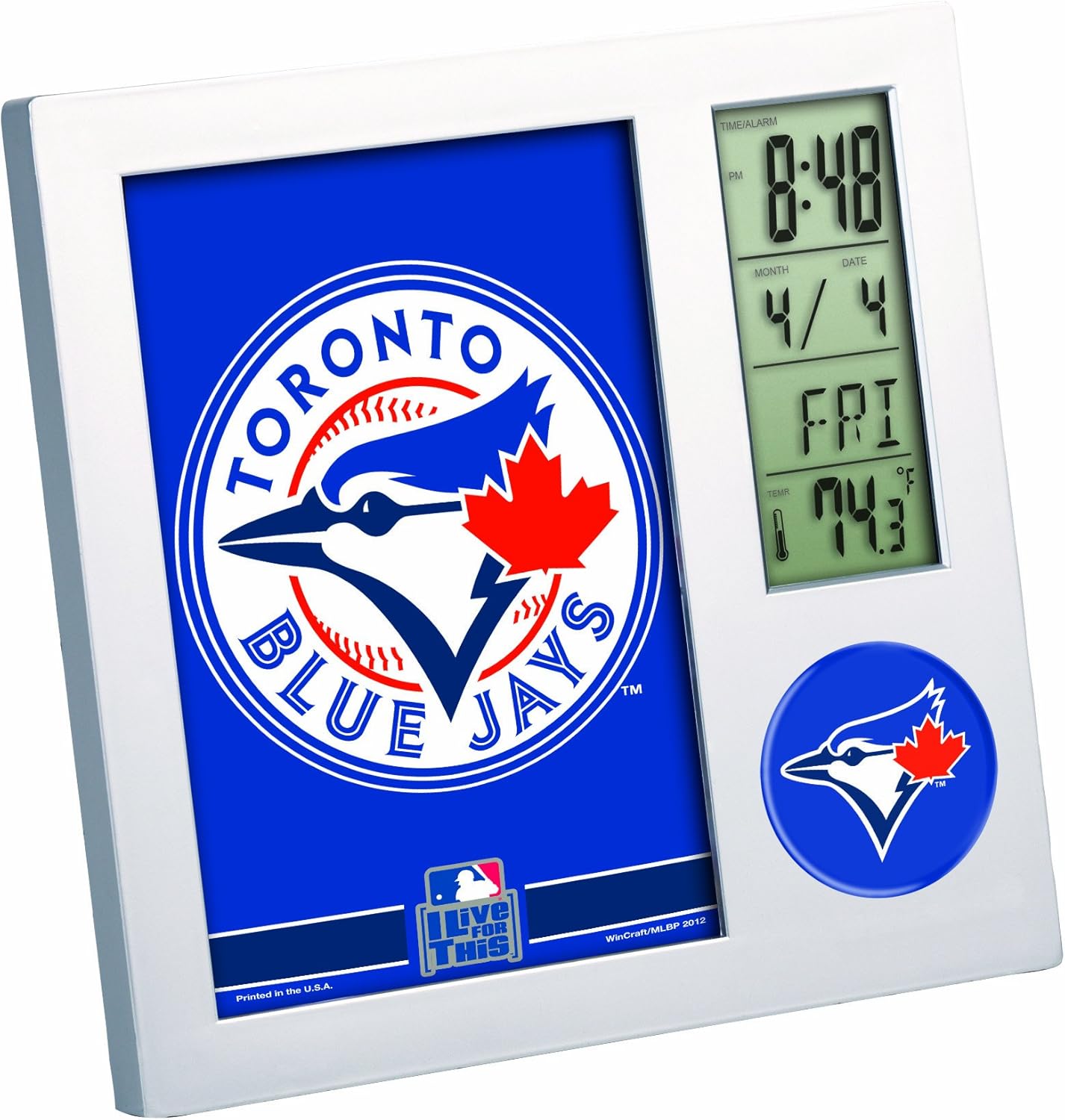 MLB Toronto Blue Jays Digital Desk Clock Sports Fan Wall