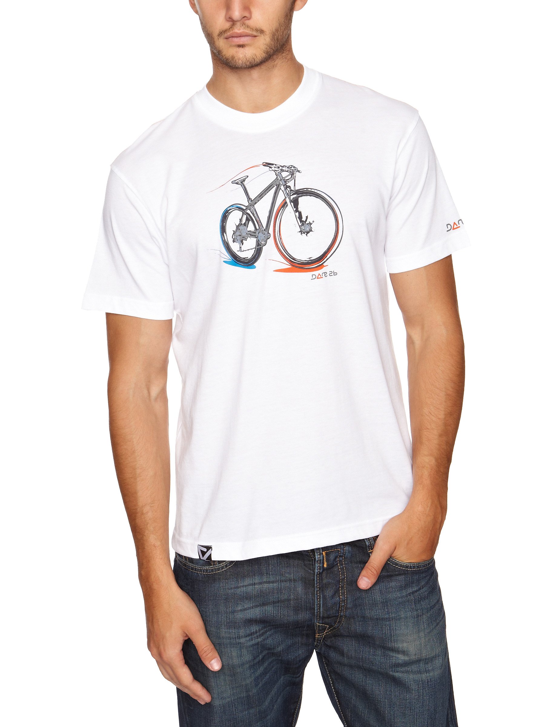 Dare 2b Men's Neon Bike Breathable T-Shirt - White, Medium
