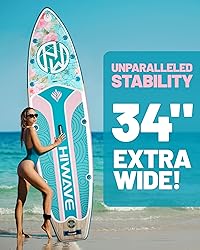 Hiwave Inflatable Paddle Board 11 '* 34 "* 6" Extra