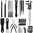 3D Printer Tool Kit Essential 3D Printer Tools for Removing, Smoothing, Finishing, Deburring, Craving, Drilling 3D Printer Accessories for Bambu Lab, Ender3-Measuring Tool Kit-Beginner