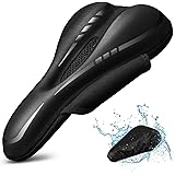 WIINXING Gel Bike Seat Cover - 11in x 7in Padded Bike Seat Cushion Bicycle Seat Covers Bike Saddle Cover for Women Men Comfor