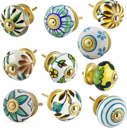 10er Möbelknopf Set, Möbelknauf Set,Möbelknöpfe Set, Möbelgriff Set