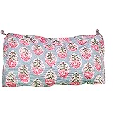 Generic Pieces Indian Handmade Cotton Quilted Handmade Floral Hand Block Print Toiletry Bag,Cosmetic Pouch Bag Makeup Bag For Women (1, Gray), 85485