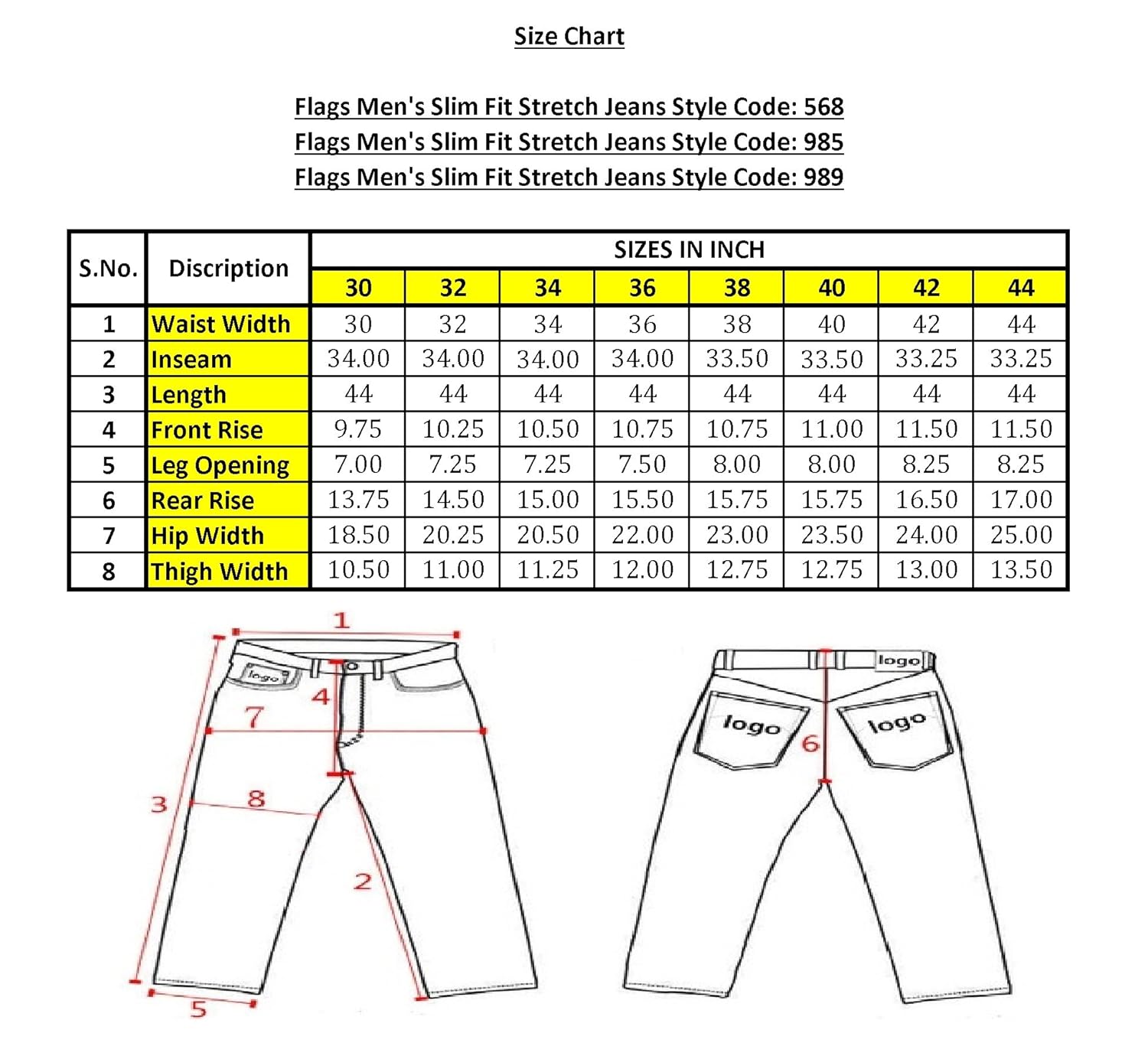 flags men's slim fit stretch jeans (985)