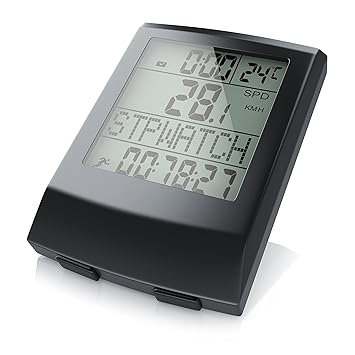CSL - Fahrradcomputer kabellos | Fahrradtacho | Radcomputer | Tachometer | 13 Funktionen | Temperaturanzeige in °C | Reed-Sen