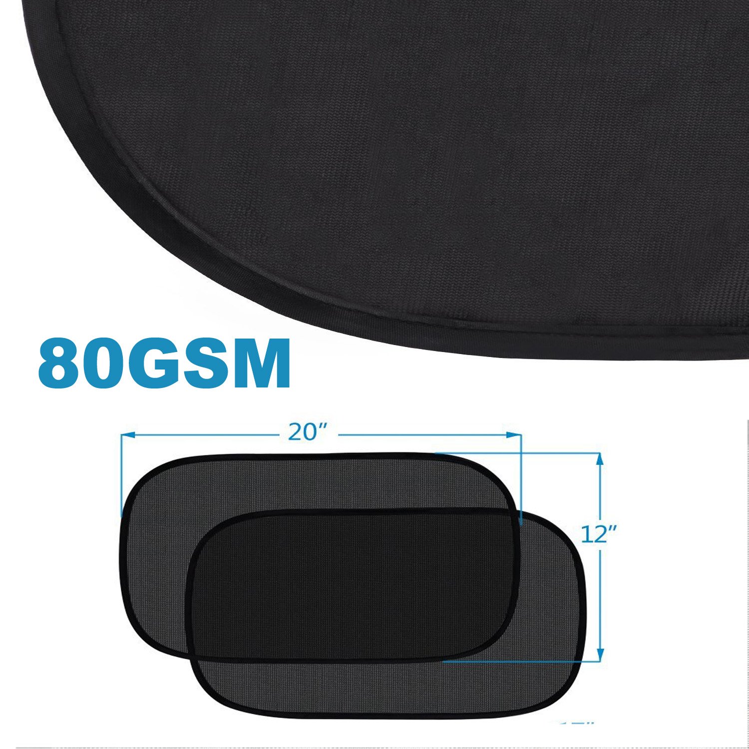 春夏新色 Aijing Electrostaticセルフabsorpt車サンシェード 4パックcling車用サイドウィンドウサンシェード 赤ちゃん 車sunshadesプロテクター 80 Gsmの最大uv 太陽 グレア保護for Kids B07d9tkz6s 最新の激安 Www Happysigns De