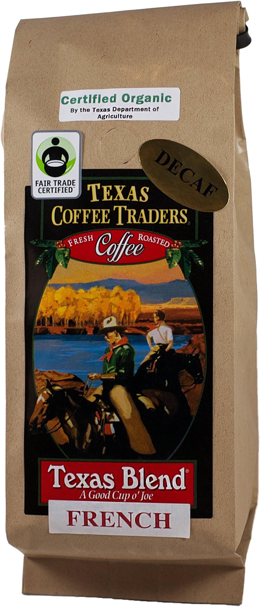 Decaf Texas Blend French Roast (Ground French Press/Cold Brew)
