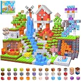 EchoPlan Magnetic Blocks, 200PCS Magnetic Building Blocks for Kids Ages 3+ | Magnetic Cubes Educational Stacking Magnet Toy for Kids Ages 3 4 5 6 7 8 9 10 11, Gifts for Boys and Girls, 1" Large Size