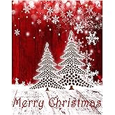 Merry Christmas Tree Red Garden Flag Winter Snowflake Double Sided Flags 12" x 18", Xmas Rustic Winter Snow Holiday New Year Small Garden Flag Banner Yard Outdoor Decoration Home Decor