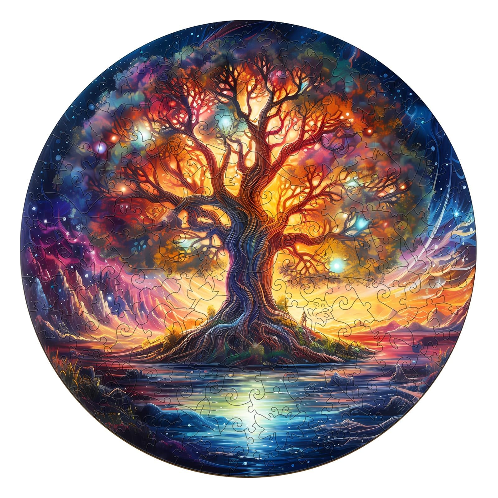 Photo 1 of Jigfoxy Wooden Puzzles for Adults, Tree of Life Wood Puzzles Adult, Unique Animal Shape Wooden Jigsaw Puzzles for Adults, Birthday Gifts for Puzzle Lovers, Family, Friend (XL-17.3 * 17.3in-510 pcs)