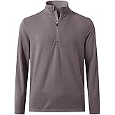 M MAELREG Mens Quarter Zip Pullover Golf Casual Fleece Lined Warmth Lightweight Stretch Mock Neck 1/4 Zip Sweatshirts for Men