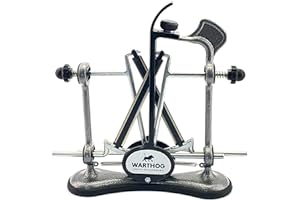 WARTHOG SHARPENERS Warthog V-Sharp A4 Knife Sharpener, Professional Sharpener, Ideal for Home Cooks, Chefs, Fishermen, Hunters, 325 Grit Diamond Rods with Adjustable Angles, Metal Frame Construction, Gunmetal Grey