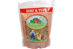 LITTLE FARMER PRODUCTS Surf & Turf | Dried River Shrimp & Mealworm Chicken Treat Premium Poultry Mix | 3 lb