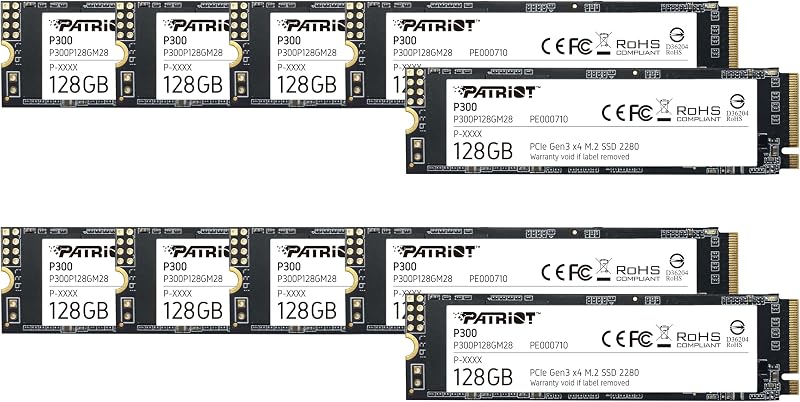 Patriot P300 128GB NVMe PCIe Gen 3x4 M.2 2280 SSD
