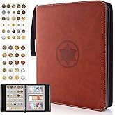 JoyHood Coin Collection Book Holder for Collectors - 400 Coins Pockets+15 Bills Pockets, Coin Collection Organizer Storage Bo
