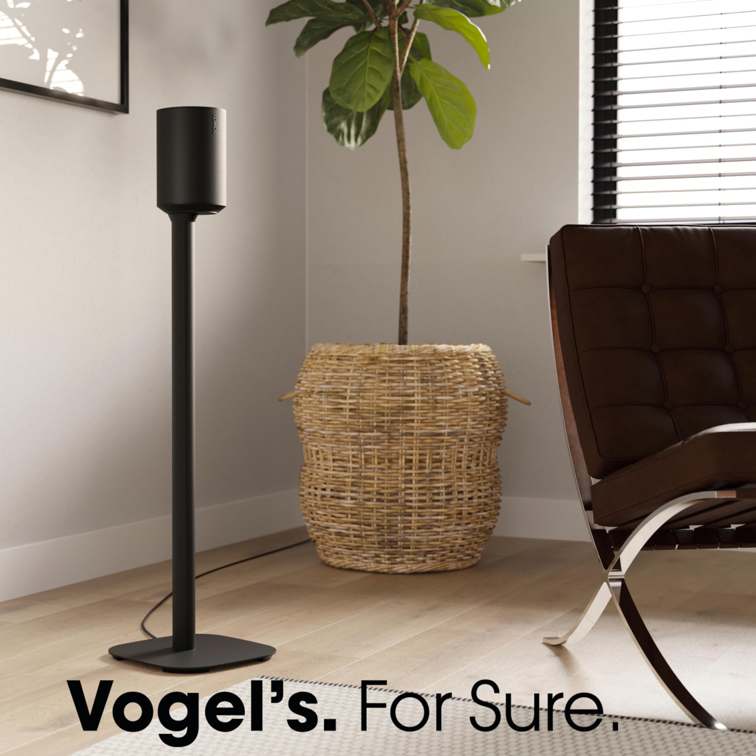 Vogel's SFS 4113 Ständer | Exclusiv für Sonos ERA 100 Lautsprecher | Hochwertig und durchdacht | Kabelverdeckungssystem | Sicher Dank TÜV-geprüfter Stabilität | Höhe: 82 cm | Schwarz (1 Standfuß) 7