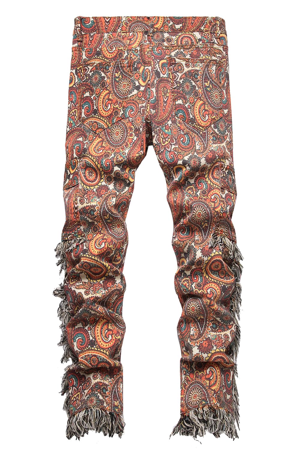 Baylvn Men's Designer Straight Slim Fit Patchwork Jeans Comfort Skinny Biker Denim Pants