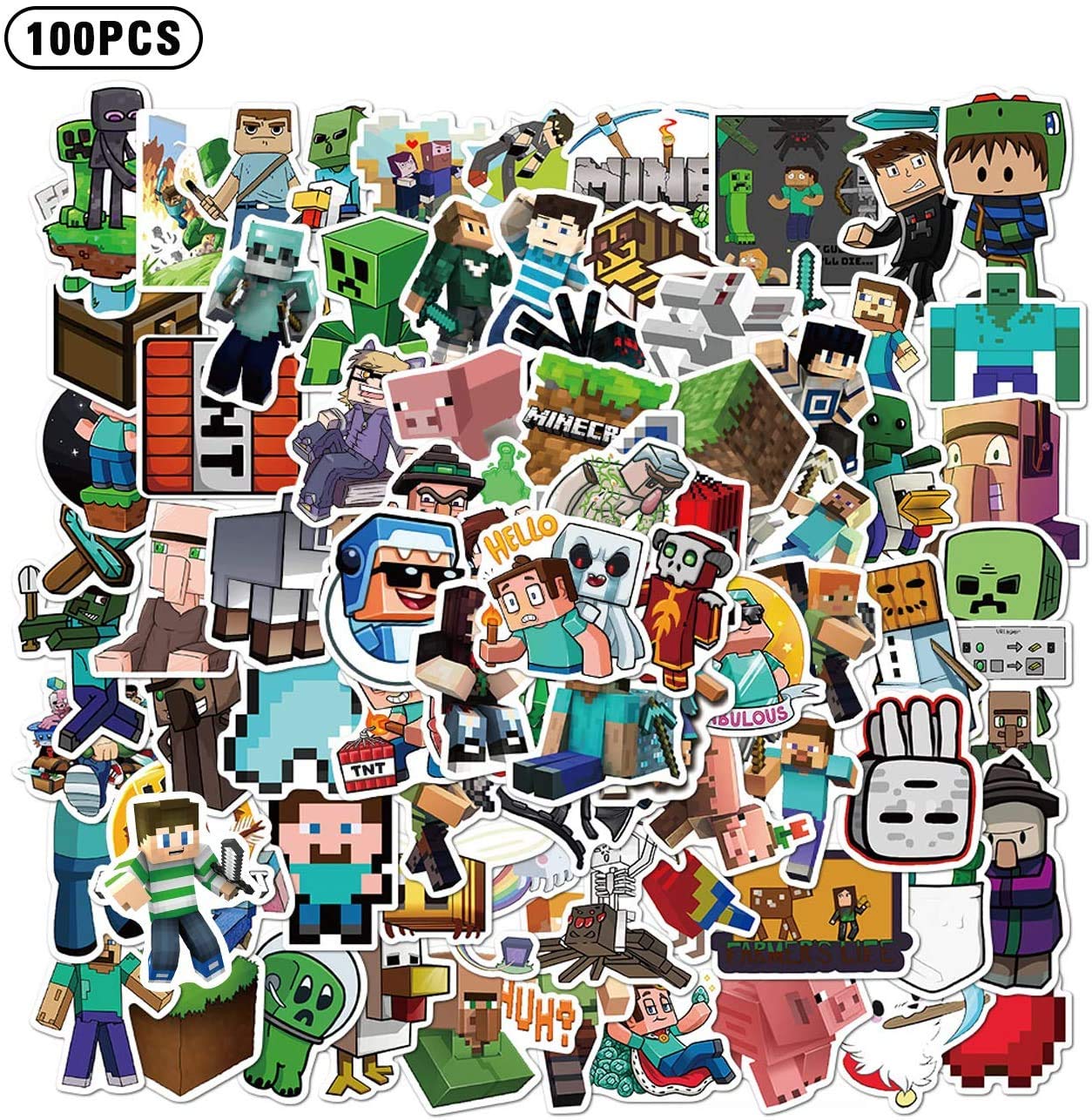 Buy Lanseede Minecraft Stickers100 Pack Vinyl Waterproof Stickers for