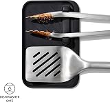 OXO Good Grips 3-Piece Grilling Tool Set with Turner, Tongs & Silicone Rest view 5