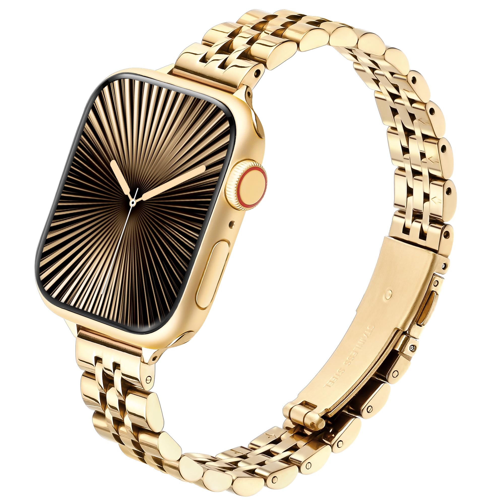 wipalor Thin Classic Metal Chain Band Fit Slim Apple Watch Bands for women 46mm 44mm 45mm 49mm (42mm-Series 3/2/1), Dressy Stainless Steel iWatch Bands for iPhone Watch Series 10 9 SE 8 7 6 5 4 Ultra