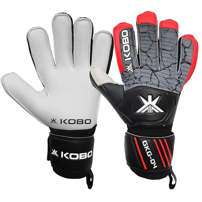 Buy Kobo GKG04 Football/Soccer Goalie Goal Latex Keeper Gloves, Strong Grip for The Toughest