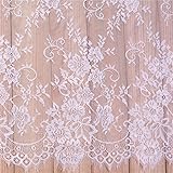 3 Yards French Eyelash Lace Fabric Floral