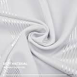 Deconovo Blackout Curtains 55 x 71 Inch Silver Grey Two Panels Wave Foil Design view 6