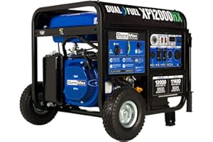 DuroMax XP12000HX 12,000-Watt Dual Fuel Portable Generator - Gas & Propane, Electric Start, Whole Home Power Backup, Transfer Switch Ready, RV & Emergency Ready