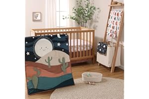 The Peanutshell 5 Piece Baby Crib Bedding Set for Boys & Girls - Newborn, Infant & Toddler Nursery Bed Set Decor with Fitted 