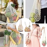 NUDFSY 2Pcs String Bag Net Bags Reusable Mesh Produce Bags Grocery Shopping view 2