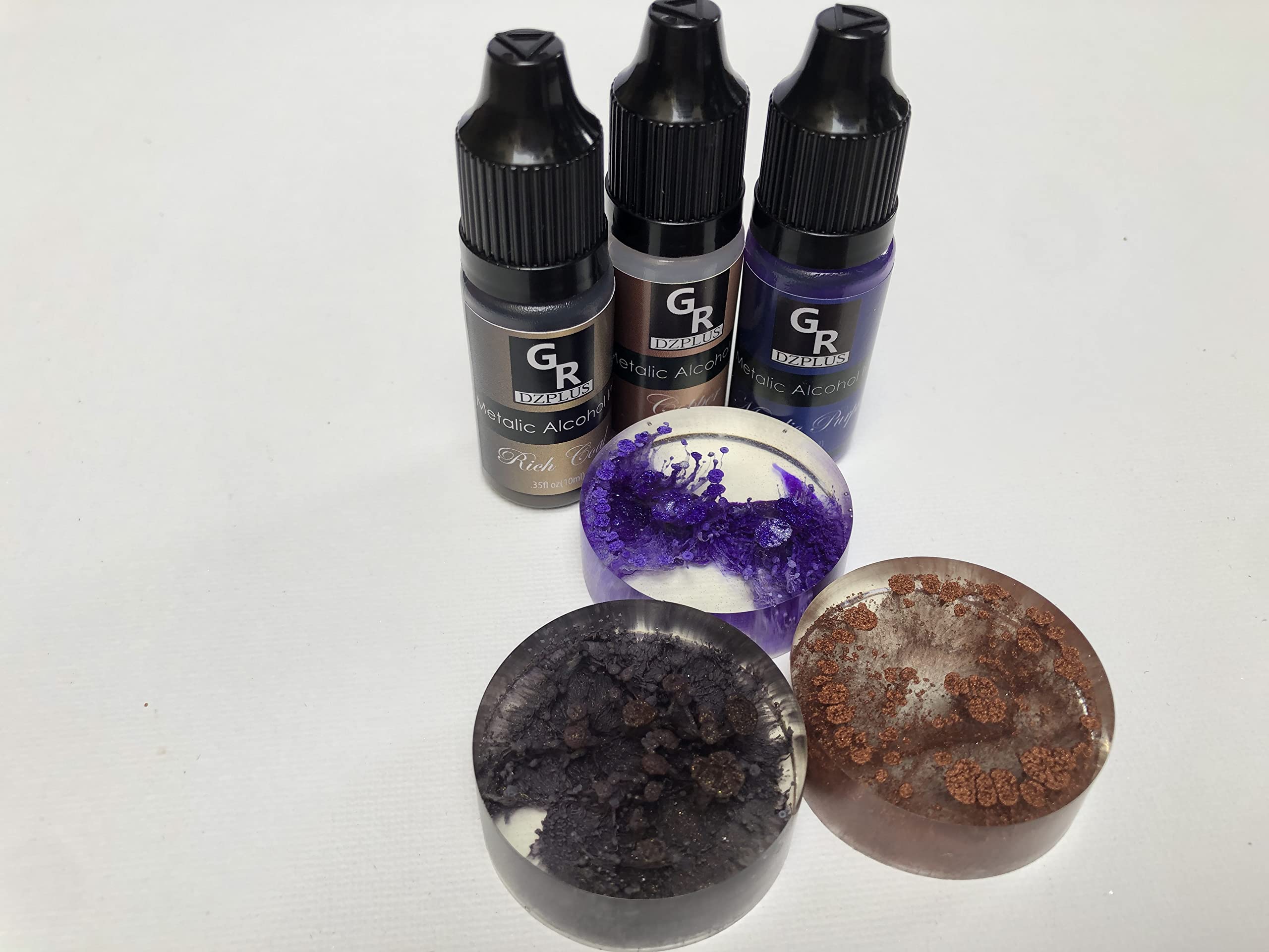 Metallic Alcohol Ink Set -26 Metallic Colors Alcohol Based Ink for Resin Art, Fluid Art,Resin Craft,Resin Petri Dish，Alcohol Ink Paint for Yupo,Tumbler (Metallic 26 Color Set)