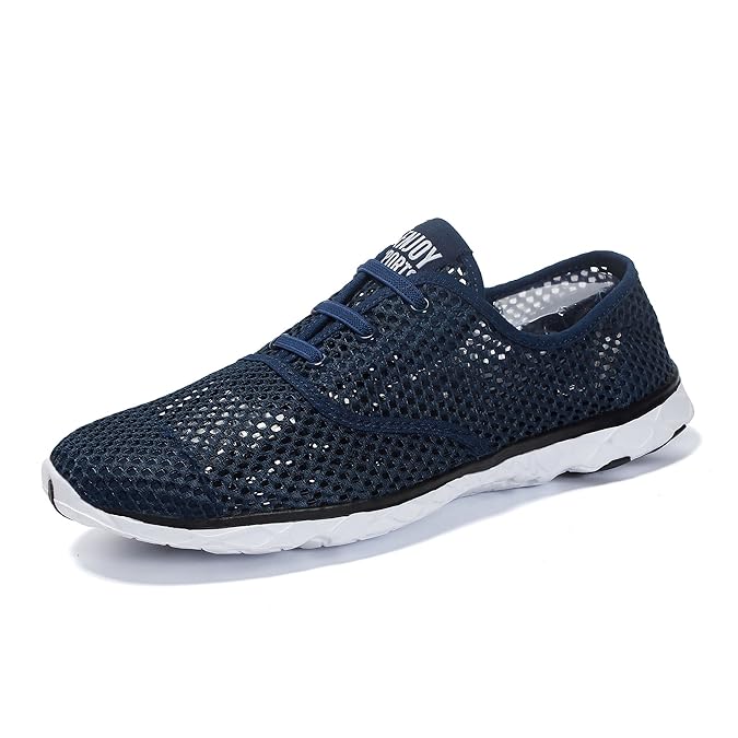 Voovix Herren Aquaschuhe Atmungsaktives Mesh Schnell Trocknend Wasserschuhe