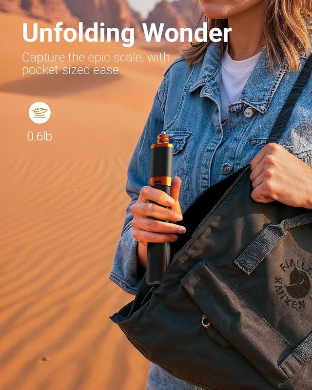 Trípode invisible para selfie de 48 pulgadas para Insta360 X4/GO 3/X3/ONE RS/ONE X2/ONE X/GO 2/ONE R/ONE - Barra de extensión para selfie con mango ajustable impermeable para cámara de acción