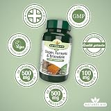 Natures Aid Ginger Turmeric & Bromelain 60 Tablets High Strength Vegan view 4