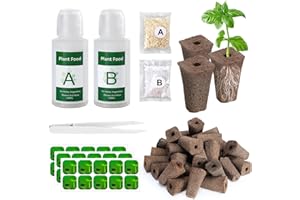 BIGMETA Hydroponics Pods Kit for IDOO, 30 Pcs Square Seed Grow Sponges with A&B Solid Plant Food, Compatible with Hydroponics Growing Plants System Supplies for QYO/LYKO/ZUAIAI