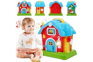 COIVNL Toddler Toys for 1-2 Year Old,Montessori Busy Board,Developmental Early Educational Toy for 12-24 Month Age,Toddlers Toys with farm Multi-Functional House,Birthday Gift for 1+ Year Old Boy Girl (Blue)