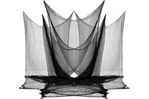 Chaoaixx 2 PCS Halloween Creepy Cloth Black 80×300inch - Halloween Decorations Clearance - Clear goods Creepy Spooky Halloween Decorations Outdoor Indoor