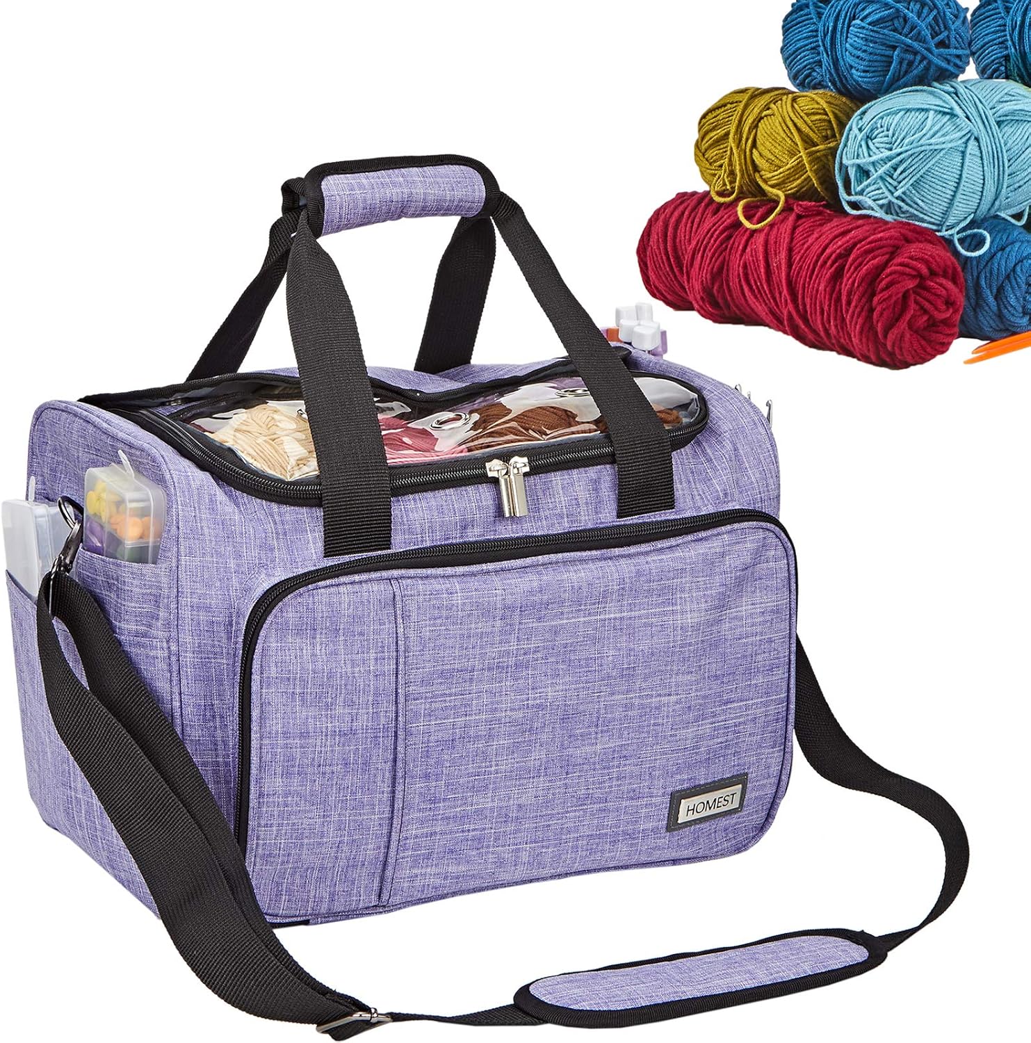 HOMEST Yarn Bag Organizer, Crochet Organizers for Knitting