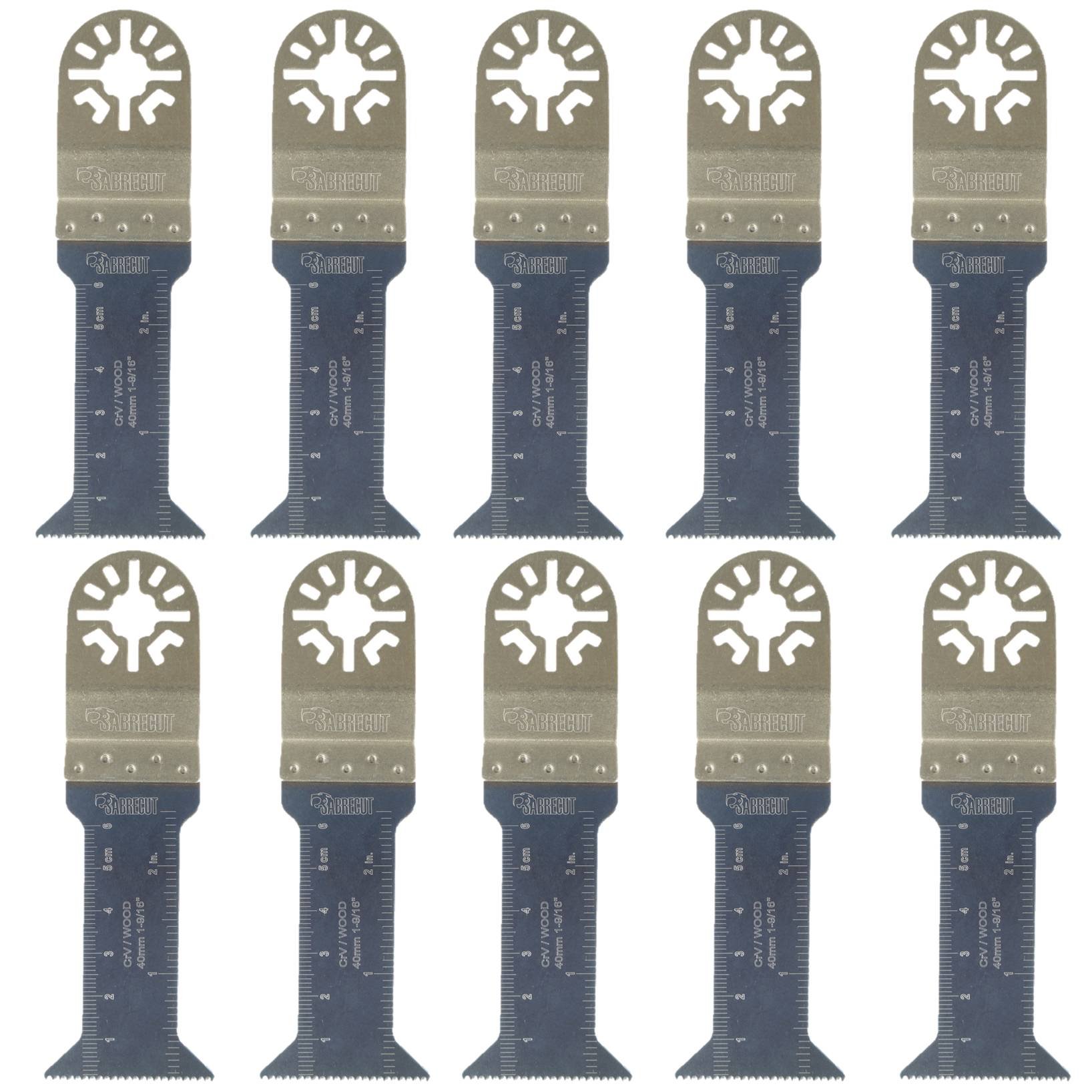 10 x SabreCut PR44L_10 44mm x 68mm Fine Tooth Blades Compatible with Bosch Fein (Non-StarLock) Makita Milwaukee AEG Batavia Einhell Ergotools Hitachi Parkside Ryobi Worx Workzone Multitool Multi Tool
