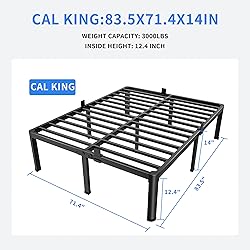 MAF 14 Inch California King Metal Platform Bed