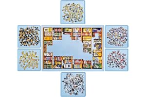 JOYULTRA 1500 Pieces Jigsaw Puzzle Board with 6 Drawers, Portable Puzzle Table for Adults, 35×26 Inch Work Surface, 3.1 KG Lightweight, Light Blue