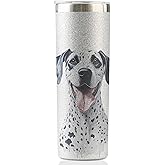 Onebttl Dalmatian Gifts for Women Dog Lovers Owners, Dog Mom on Christmas, Birthday, 20oz Glitter Vacuum Insulated Stainless Steel Tumbler